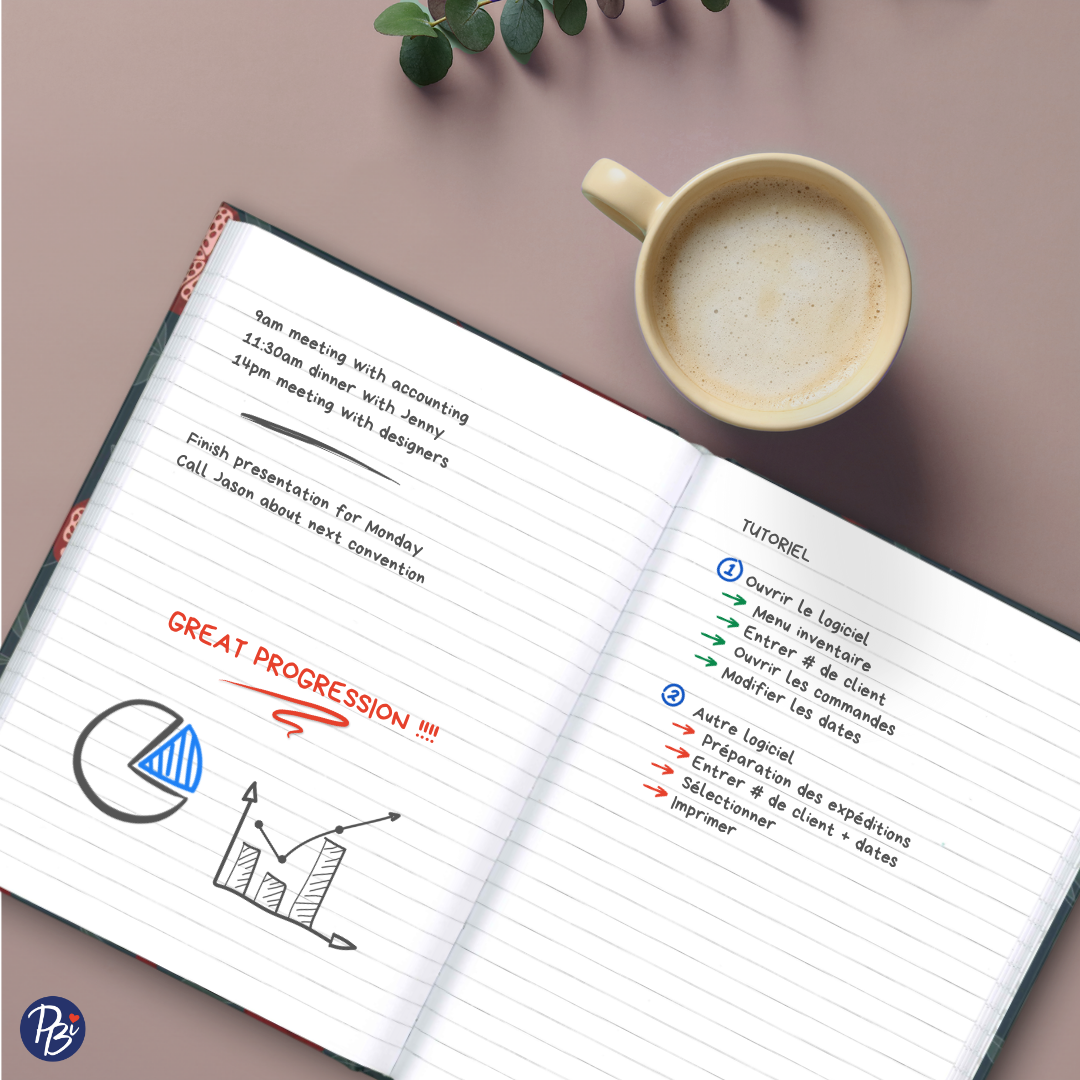 CAHIER DE NOTES - MOTIF BLEU PBI LIVRES NOTES