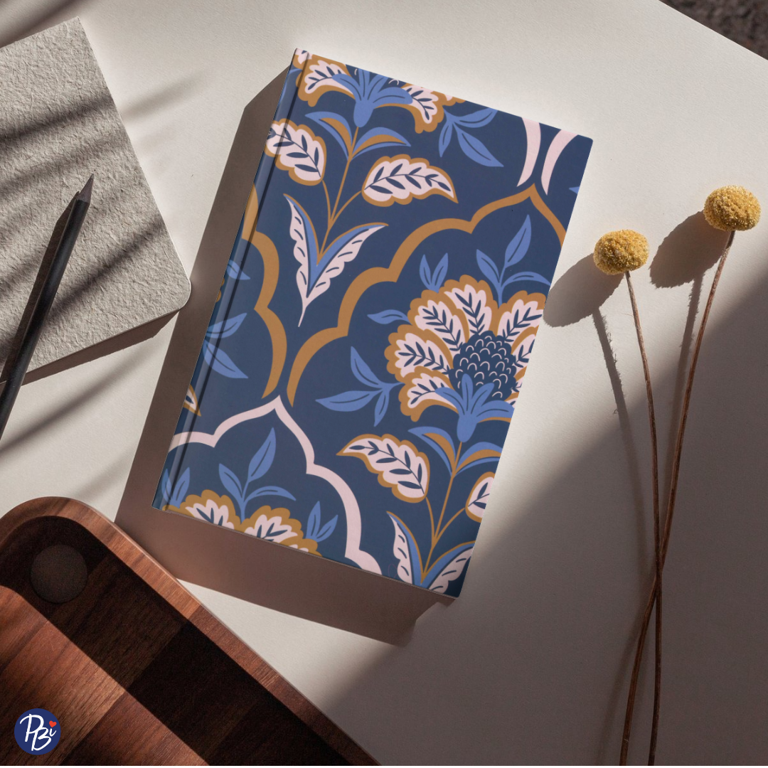 CAHIER DE NOTES - MOTIF BLEU PBI LIVRES NOTES