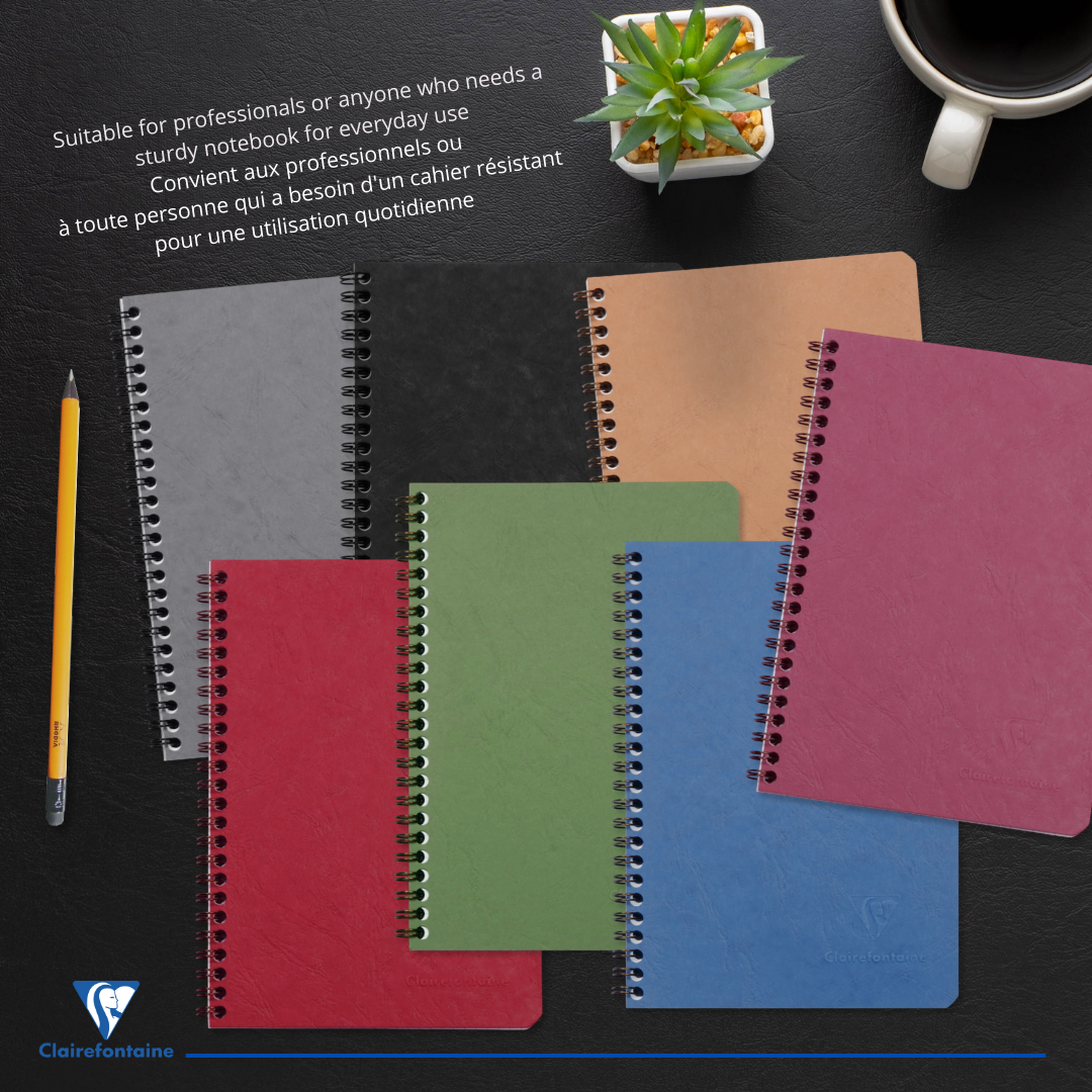 Age-bag cahier reliure intégrale ligné -vert- A5. 100 pages (14.8x21cm) CLAIREFONTAINE