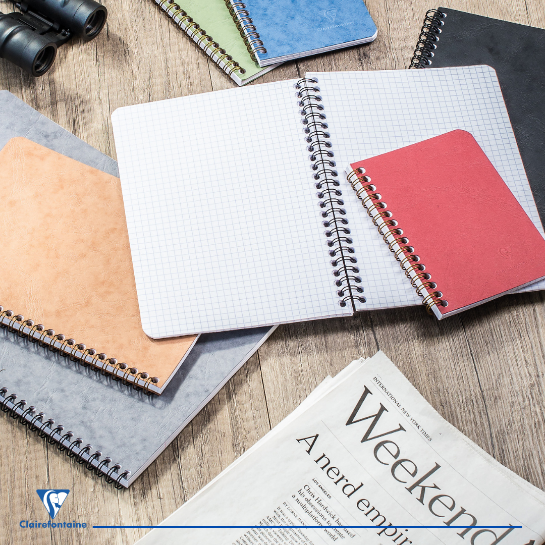 Age-bag cahier reliure intégrale ligné -vert- A5. 100 pages (14.8x21cm) CLAIREFONTAINE