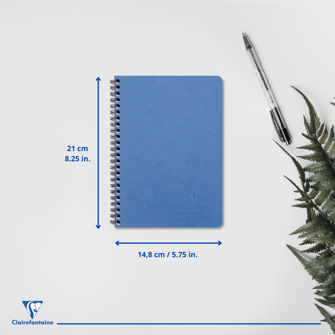 Age-bag cahier reliure intégrale ligné -bleu- A5. 100 pages (14.8x21cm) CLAIREFONTAINE