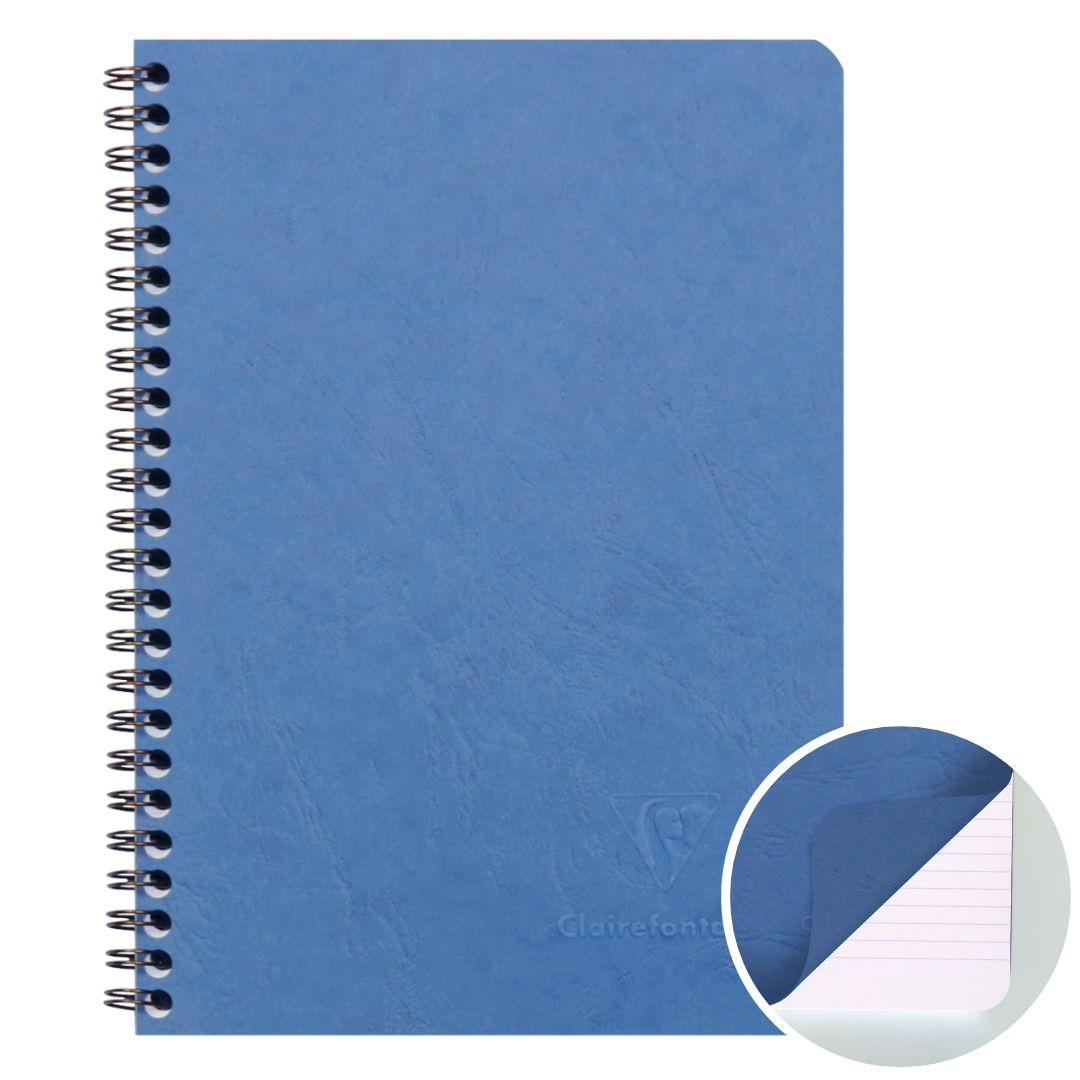 Age-bag cahier reliure intégrale ligné -bleu- A5. 100 pages (14.8x21cm) CLAIREFONTAINE