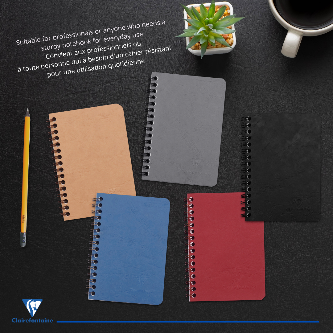 Age-bag cahier reliure intégrale ligné -bleu- 100 pages (9x14cm) CLAIREFONTAINE