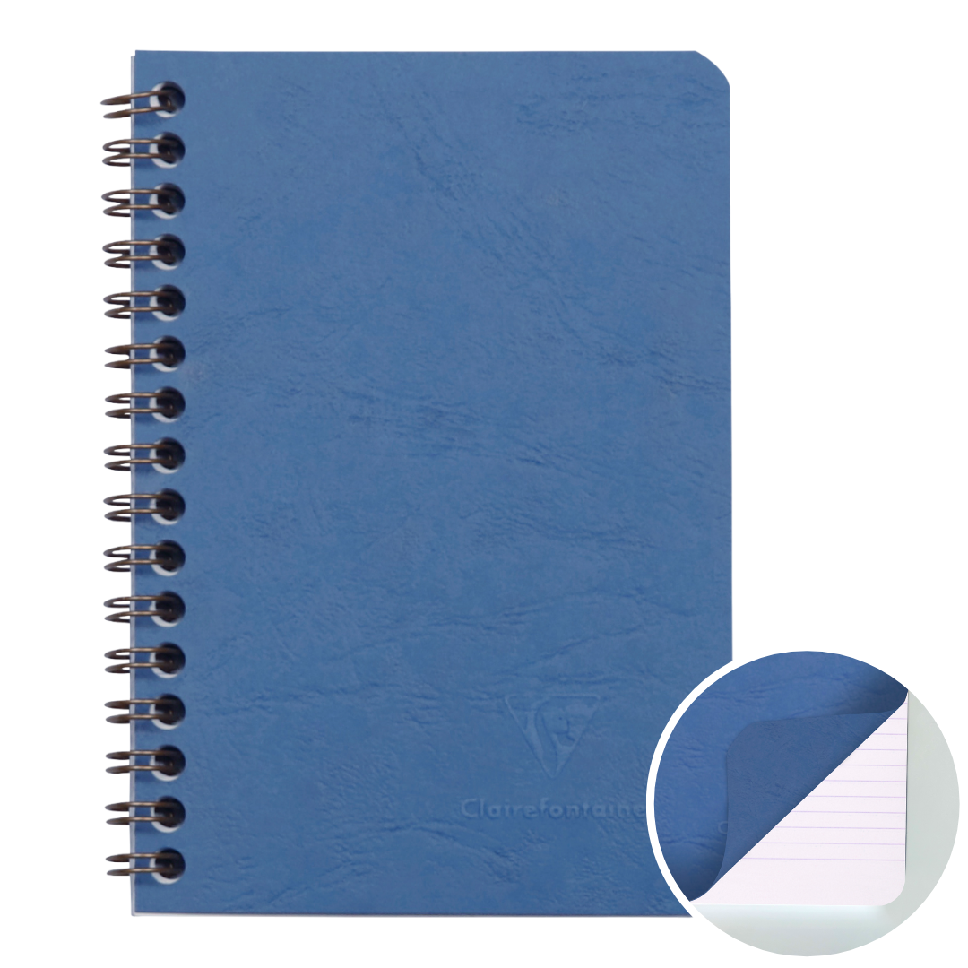Age-bag cahier reliure intégrale ligné -bleu- 100 pages (9x14cm) CLAIREFONTAINE