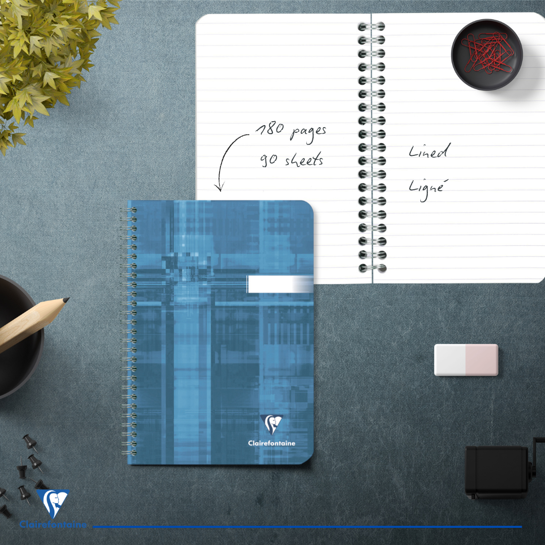 Cahier reliure intégrale ligné -assortis- A5. 180 pages (14.8x21cm) CLAIREFONTAINE