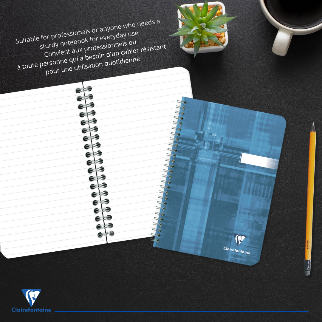 Cahier reliure intégrale ligné -assortis- A5. 180 pages (14.8x21cm) CLAIREFONTAINE