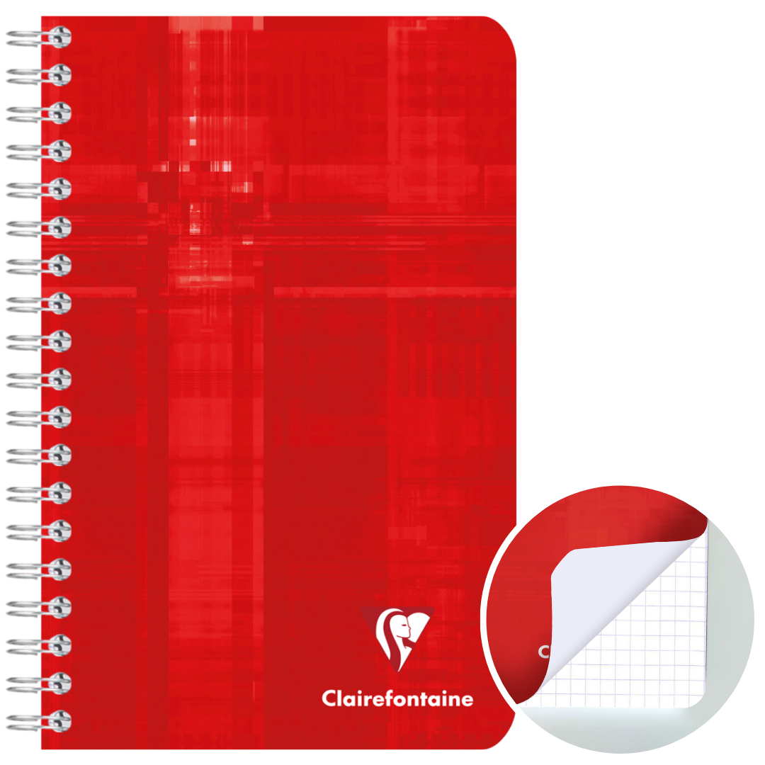 Carnet reliure intégrale 5/5 -assortis- 180 pages (11x17cm) CLAIREFONTAINE