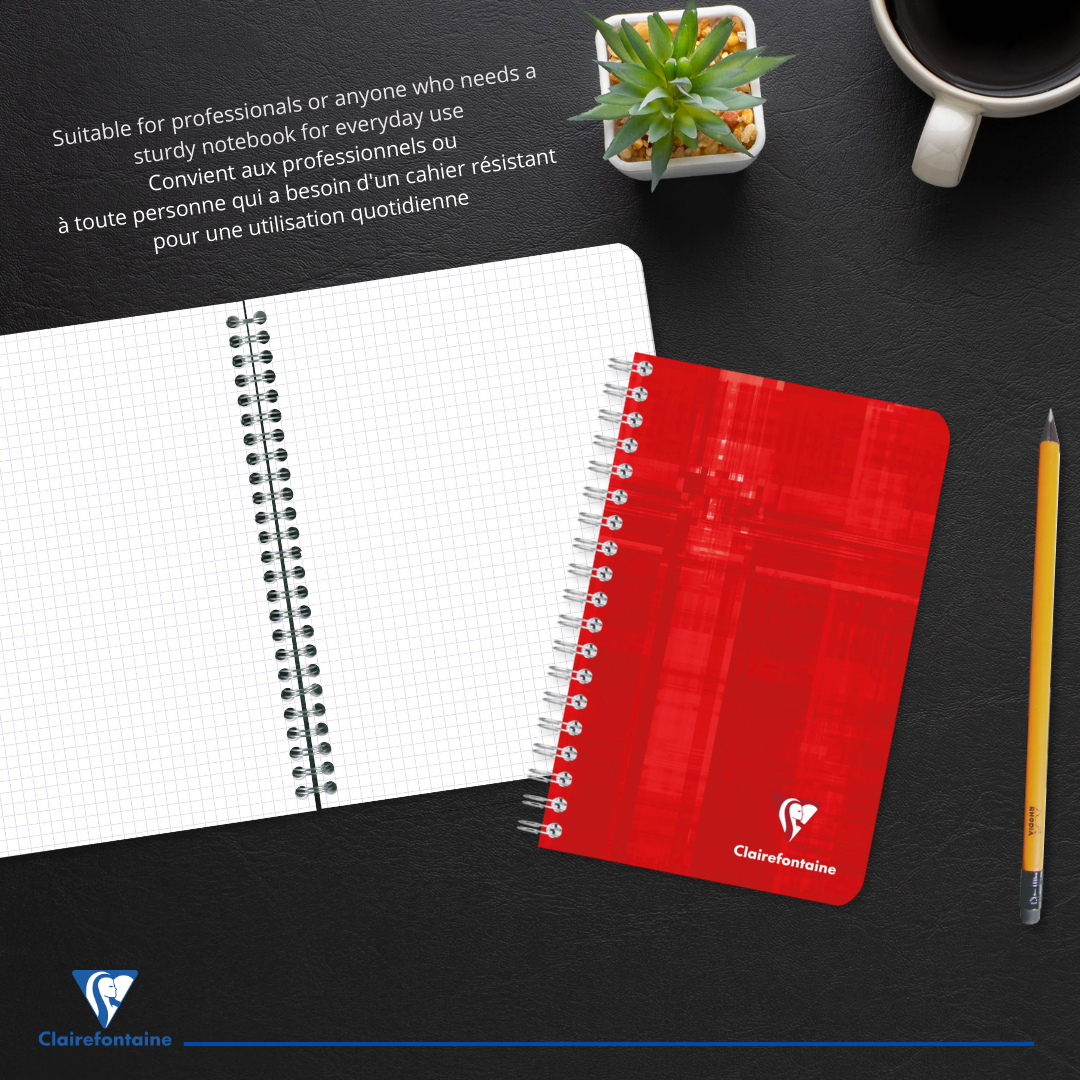 Carnet reliure intégrale 5/5 -assortis- 180 pages (11x17cm) CLAIREFONTAINE