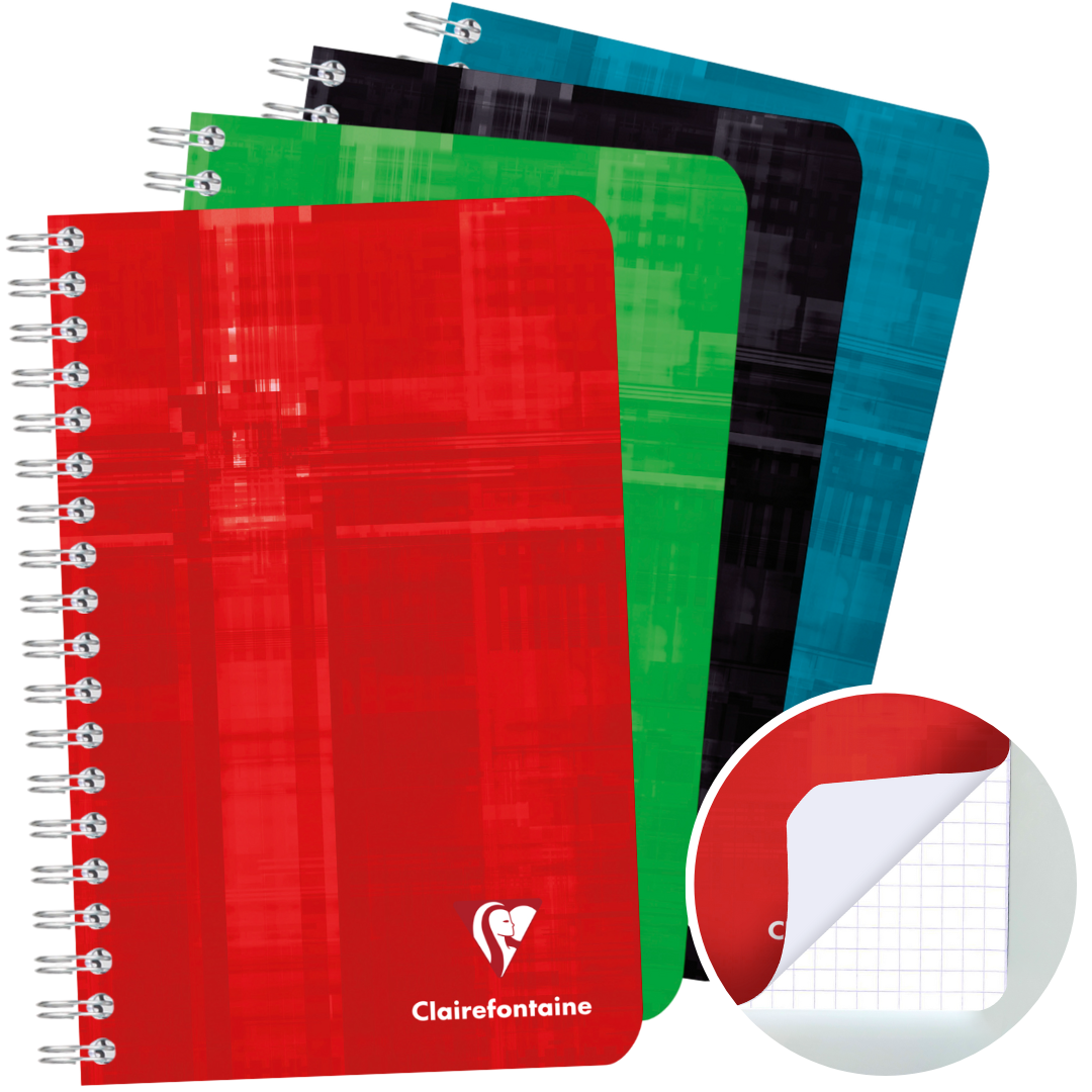 Carnet reliure intégrale 5/5 -assortis- 180 pages (11x17cm) CLAIREFONTAINE