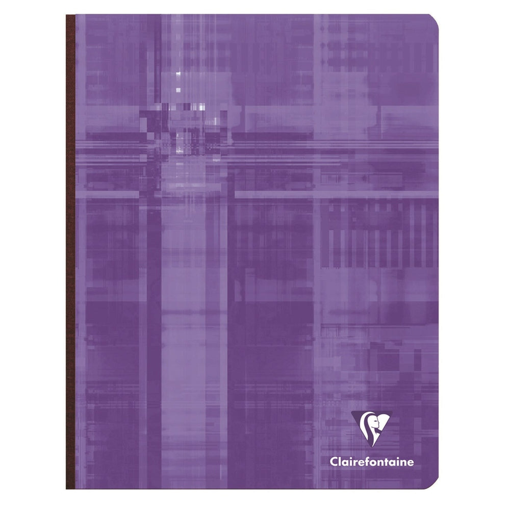 Cahier brochure dos toilé ligné+M -assortis- A5+. 192 pages (16.5x21cm) CLAIREFONTAINE