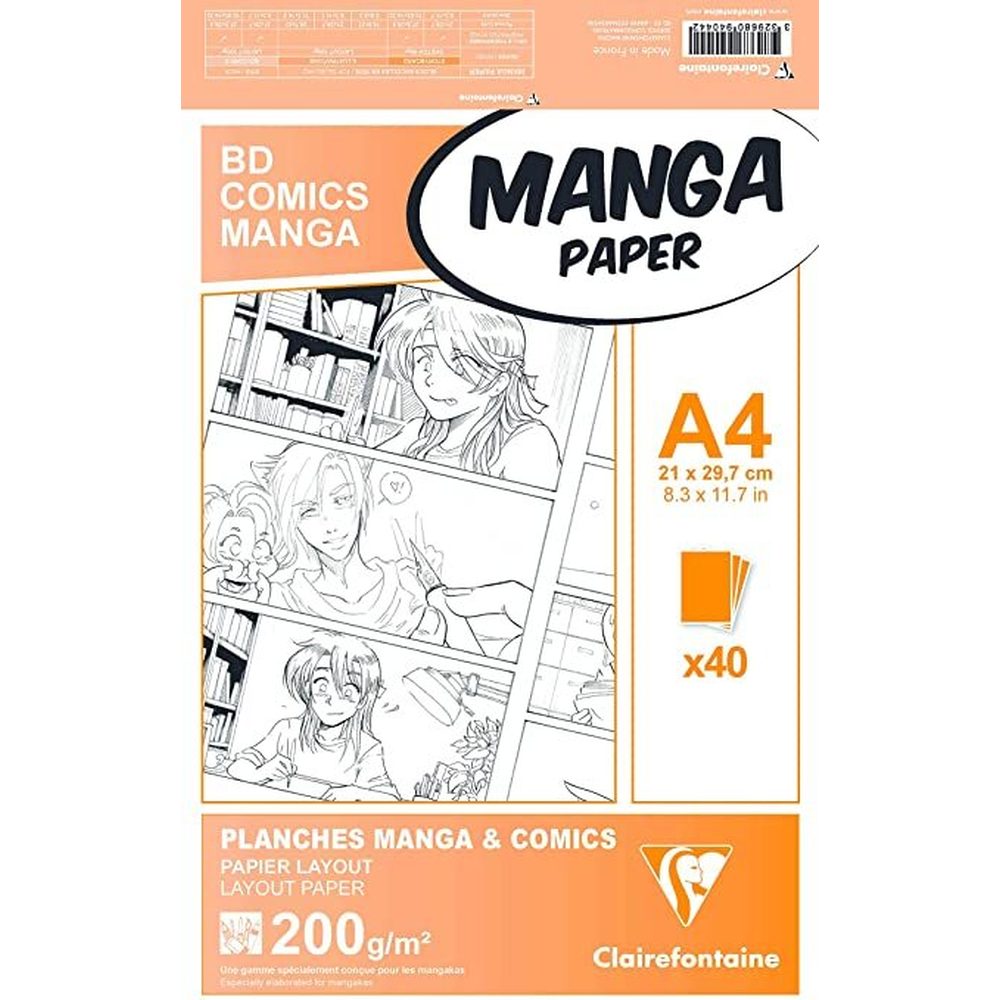 Manga Bande Dessinée A4 40S  200G CLAIREFONTAINE