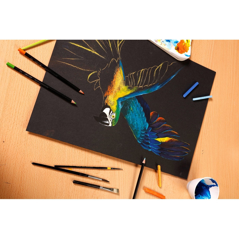 Paint'on - Peinture Sur Multi Technic Noir A3 250g  20S 29.7x42cm CLAIREFONTAINE