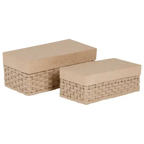 Assortiment 2 Boites Rondes Tressées DECOPATCH