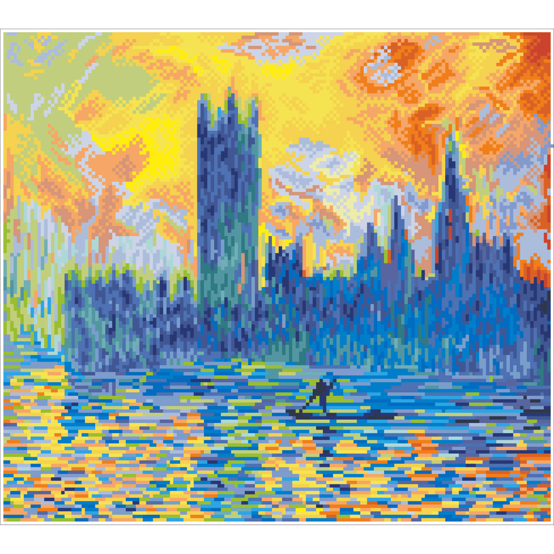 Parlement de Londres en hiver (Monet) 49X54 DIAMOND DOTZ