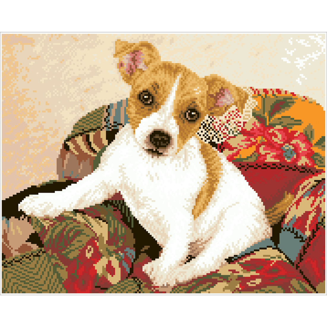Chiot Patchwork 58,5X48,5 DIAMOND DOTZ