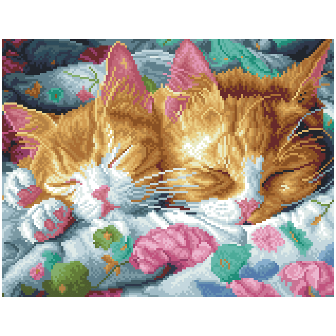 SIESTE DE CHATONS (13.6" x 17.5" - 35cm x 45cm) DIAMOND DOTZ
