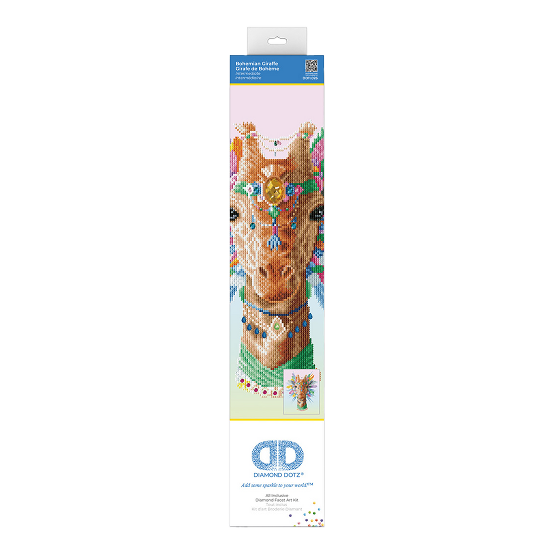 GIRAFE BOHÈME (19.7" x 19.7" - 50cm x 50cm) DIAMOND DOTZ