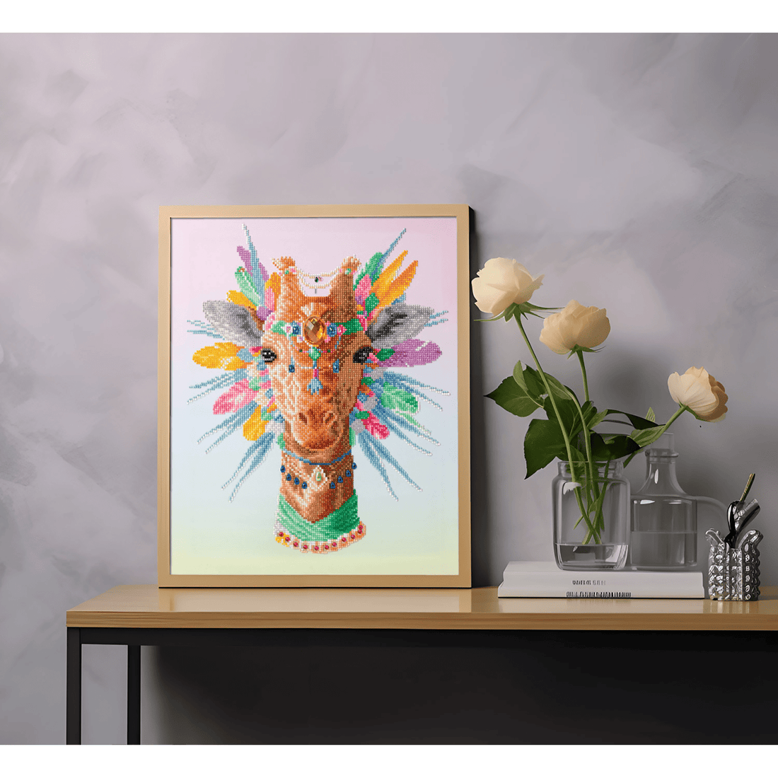 GIRAFE BOHÈME (19.7" x 19.7" - 50cm x 50cm) DIAMOND DOTZ