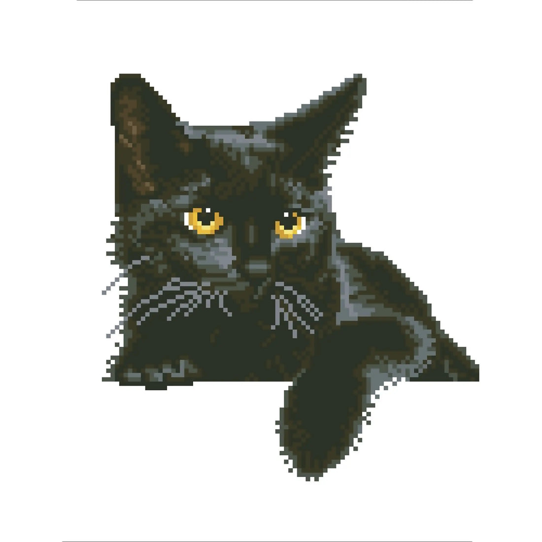 CHAT DE MINUIT (14" x 11" - 35,5cm x 27,9cm) DIAMOND DOTZ