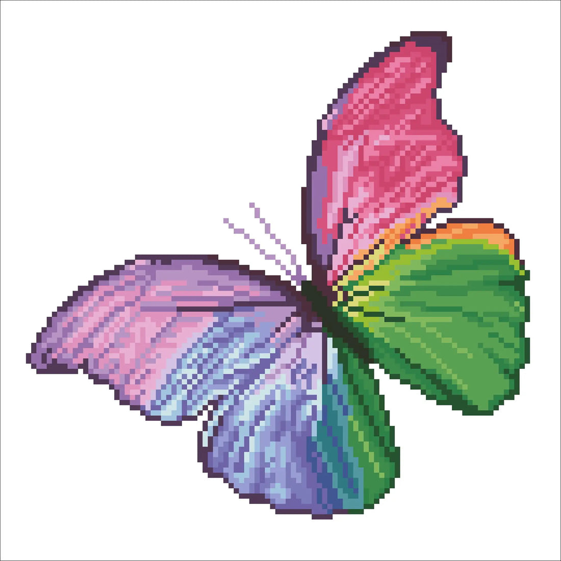 BATTEMENT D'AILES PAR ROSE (12.01" x 12.01" - 30,5cm x 30,5cm) DIAMOND DOTZ