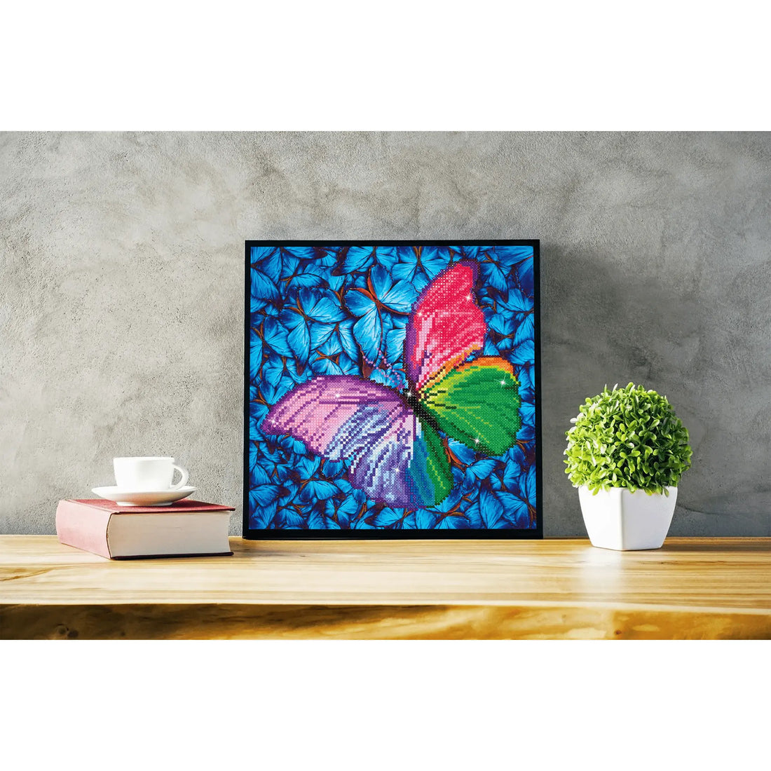 BATTEMENT D'AILES PAR ROSE (12.01" x 12.01" - 30,5cm x 30,5cm) DIAMOND DOTZ