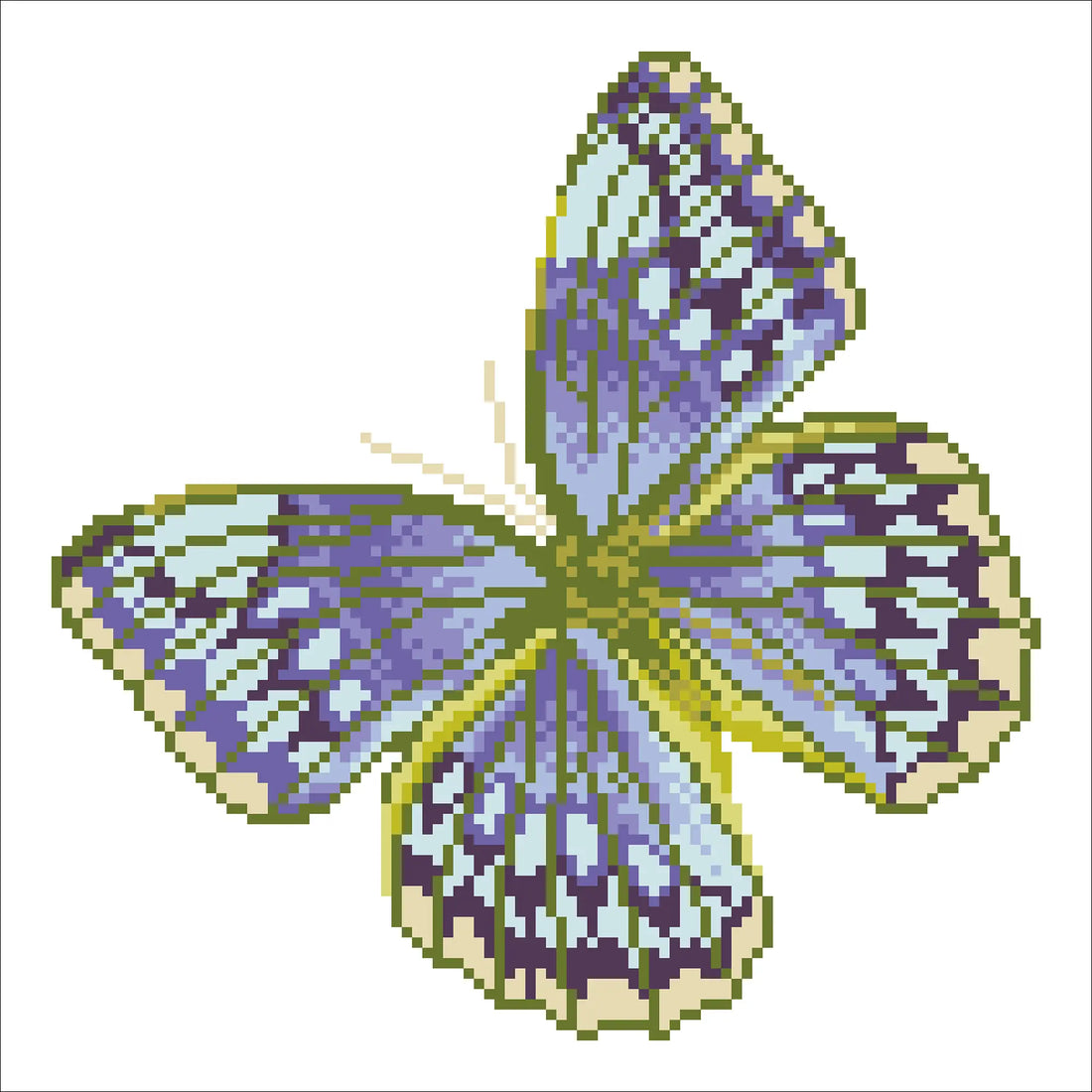 Flutterby  Silver 30,5x30,5 DIAMOND DOTZ