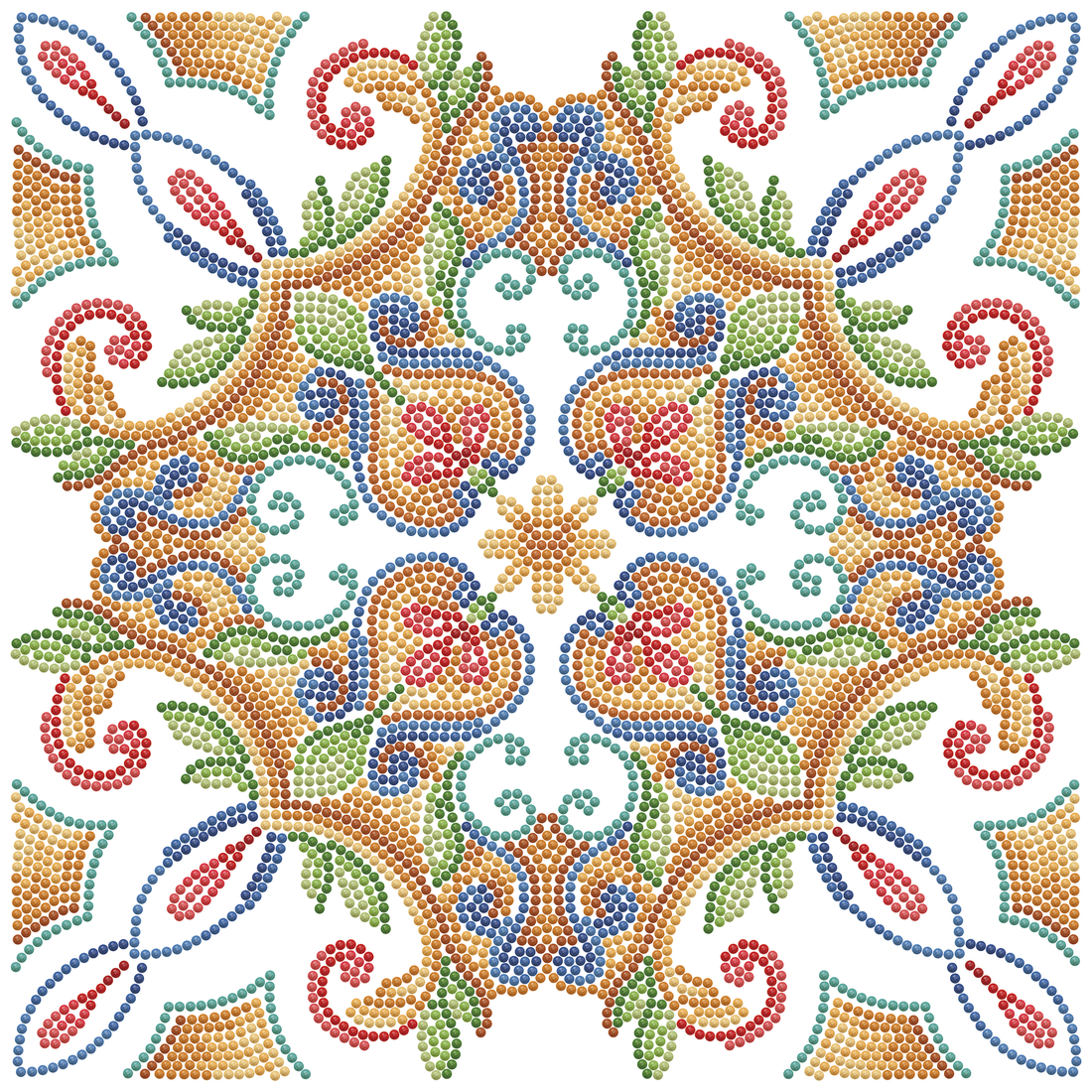 Portugese Tile 38.5x38.5 DIAMOND DOTZ