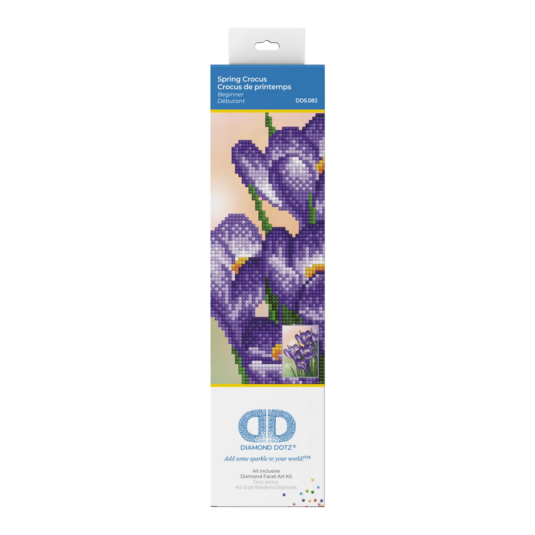 CROCUS DE PRINTEMPS (12.6" x 8.66" x 32cm x 22xm) DIAMOND DOTZ
