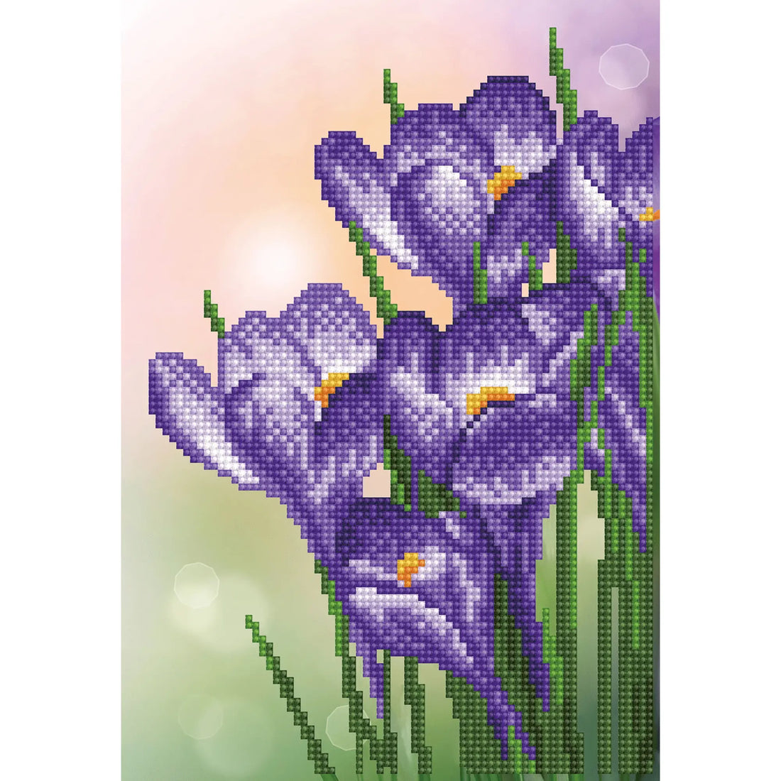 CROCUS DE PRINTEMPS (12.6" x 8.66" x 32cm x 22xm) DIAMOND DOTZ