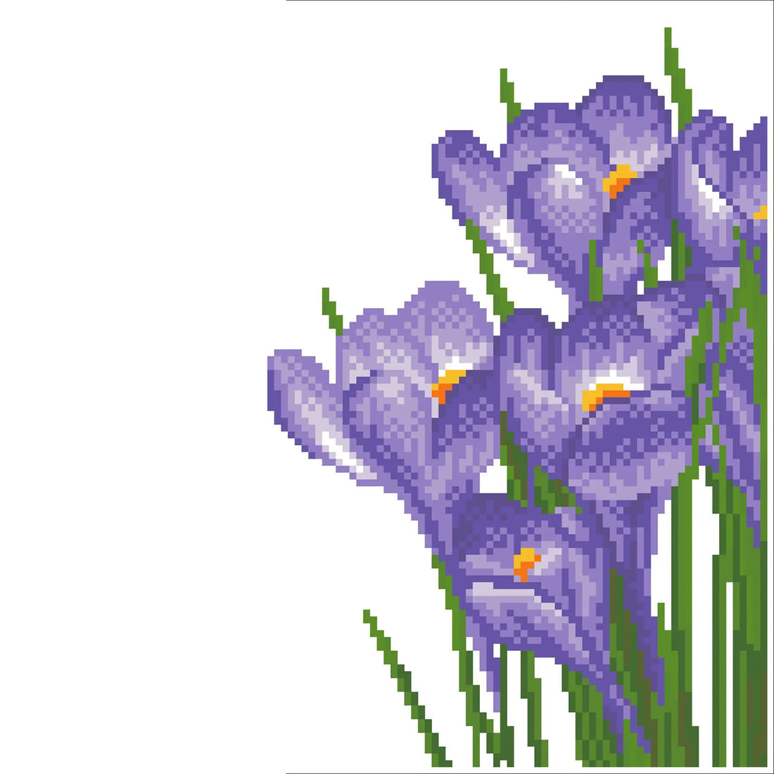 CROCUS DE PRINTEMPS (12.6" x 8.66" x 32cm x 22xm) DIAMOND DOTZ