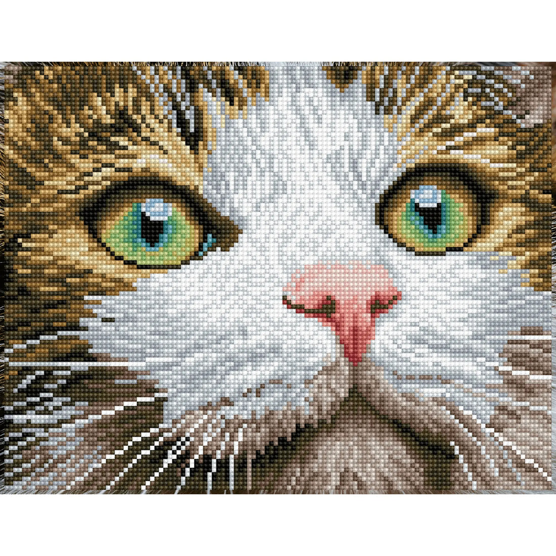 BEAUTÉ AUX YEUX VERTS (11.81" x 11.81" - 30cm x 30cm) DIAMOND DOTZ