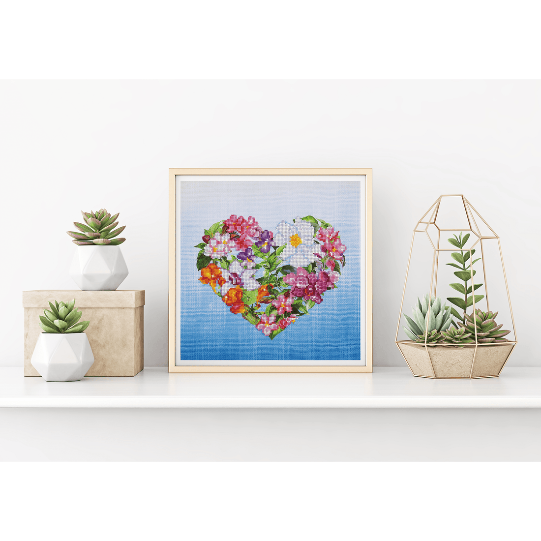 Coeur Fleur 44,5X44,5 DIAMOND DOTZ