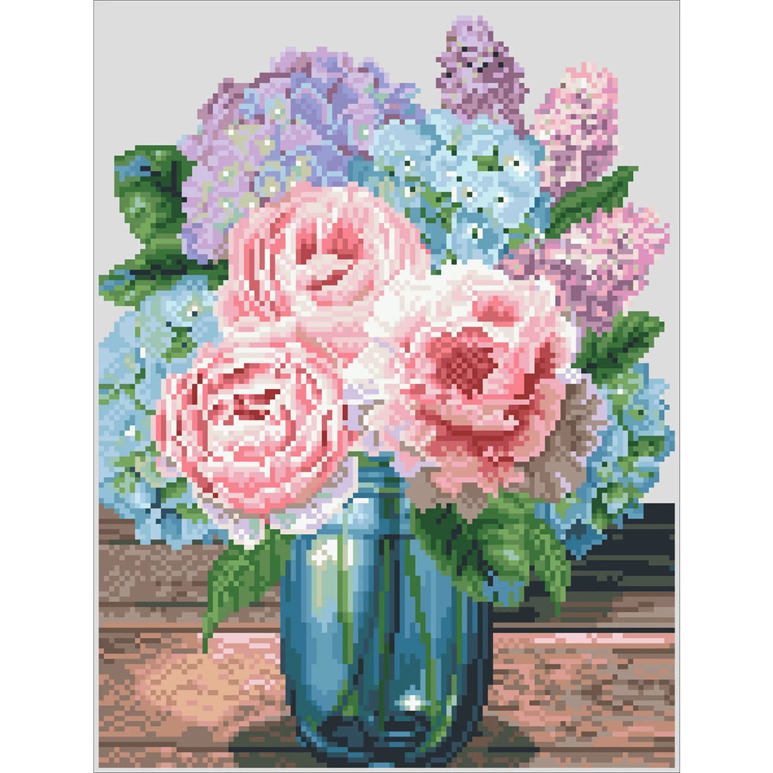 BOUQUET PASTEL (16.4" x 12.45" - 42cm x 32cm) DIAMOND DOTZ
