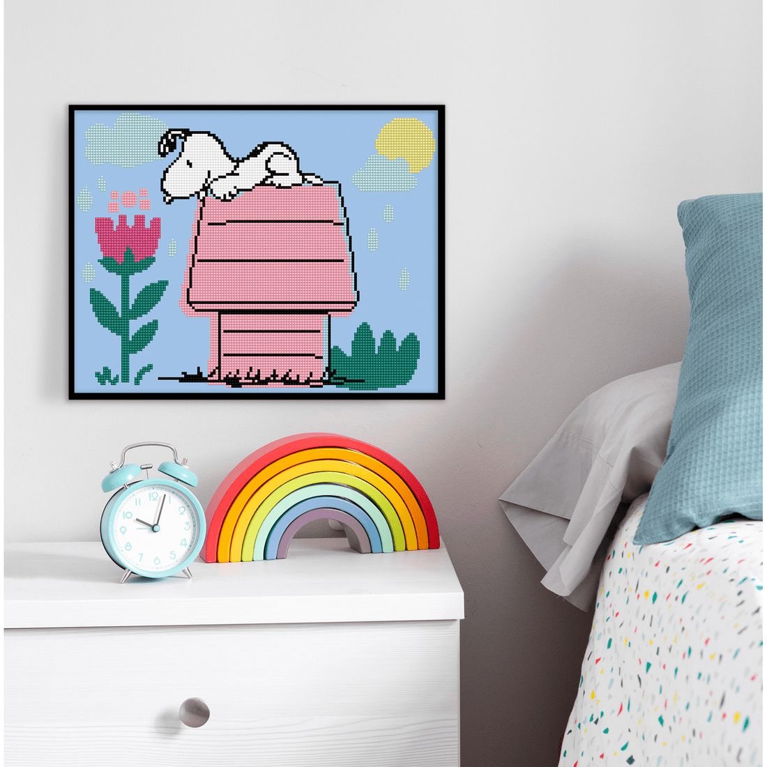 Niche pour chien Peanuts (47,37Cm X 38,48Cm) DIAMOND DOTZ