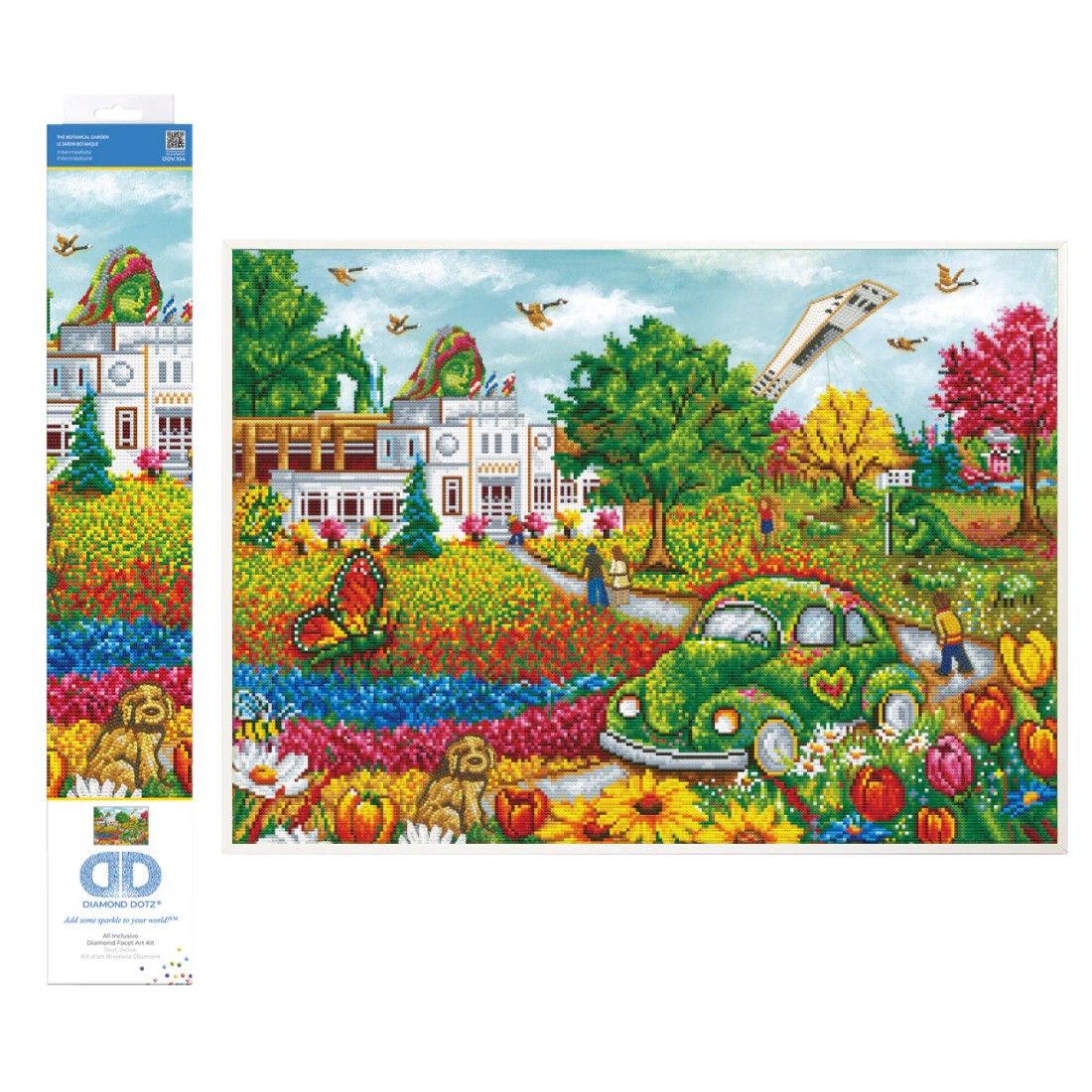 CHRISTINE GENEST - LE JARDIN BOTANIQUE (28" x 20" - 71cm x 51cm) DIAMOND DOTZ