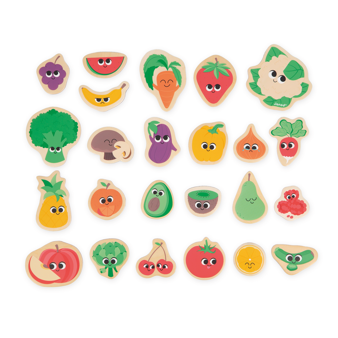 AIMANTS FRUITS & LÉGUMES - 24pcs JANOD