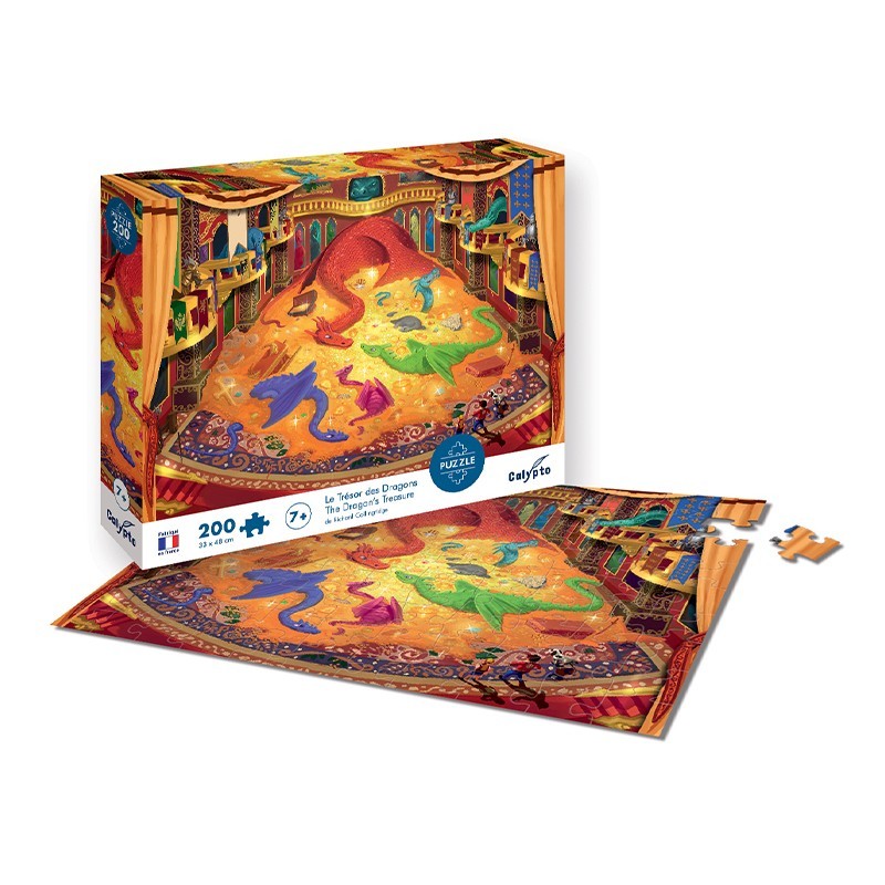 Puzzles 200pièces 480X330mm Le Trésor des Dragons SENTOSPHERE