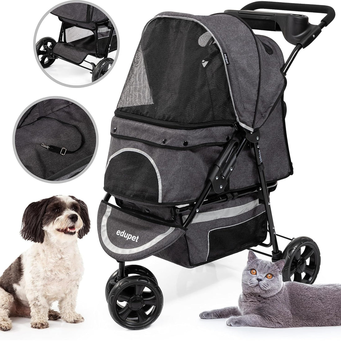 POUSSETTE POUR ANIMAUX DE COMPAGNIE