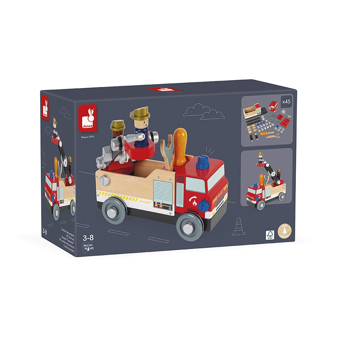 BRICO'KIDS - CAMION DE POMPIERS À CONSTRUIRE JANOD