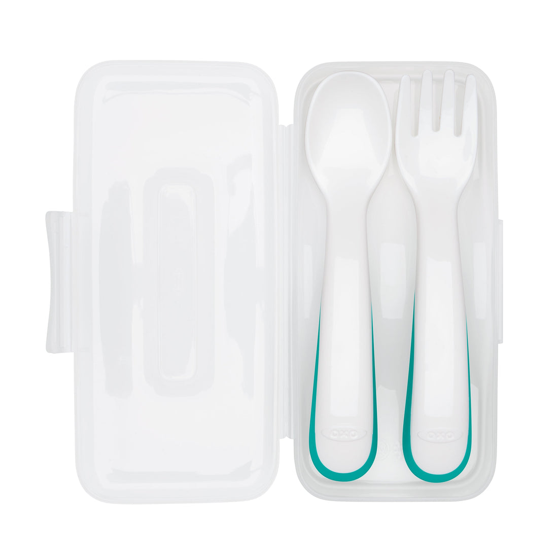 FOURCHETTE ET CUILLÈRE DE VOYAGE EN PLASTIQUE - TURQUOISE OXO TOT