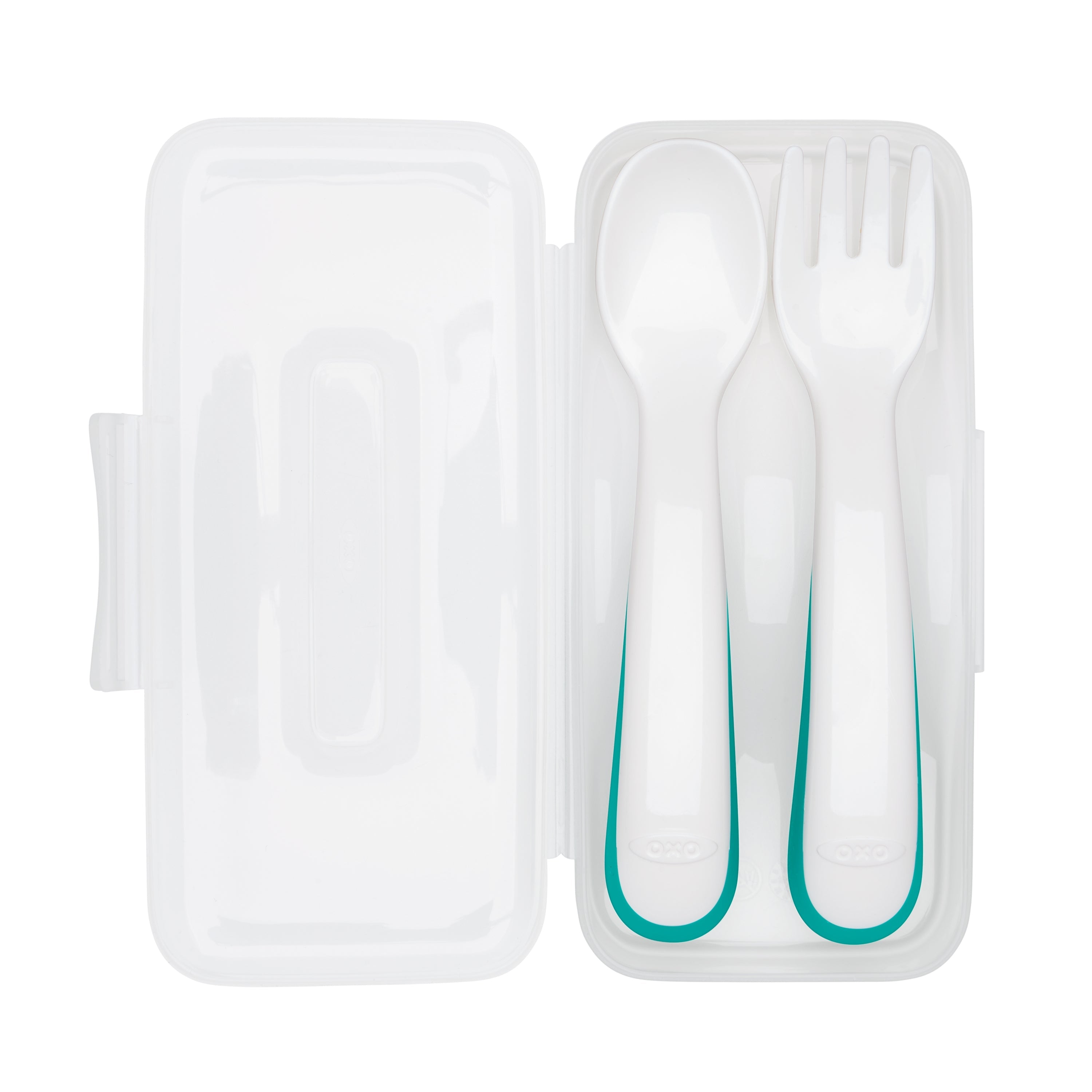 FOURCHETTE ET CUILLÈRE DE VOYAGE EN PLASTIQUE - TURQUOISE OXO TOT