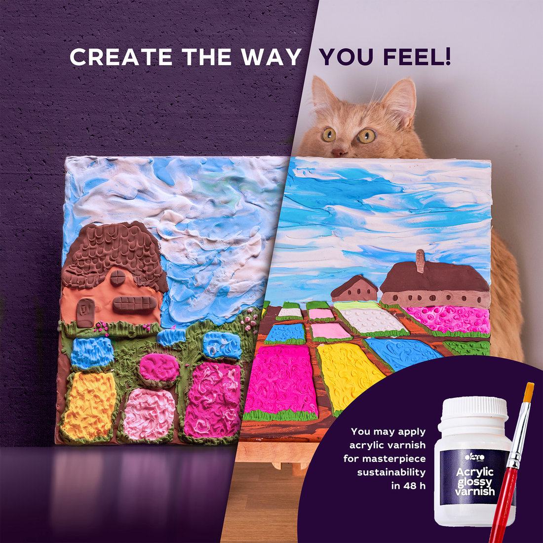 DIY 3D SET DE PEINTURE CRÉATIVE - JARDIN DE FLEURS NÉERLANDAIS - Pierre Belvédère