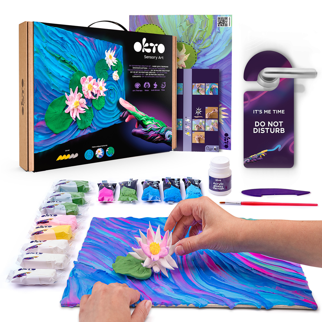 DIY 3D SET DE PEINTURE CRÉATIVE - NÉNUPHARS - Pierre Belvédère