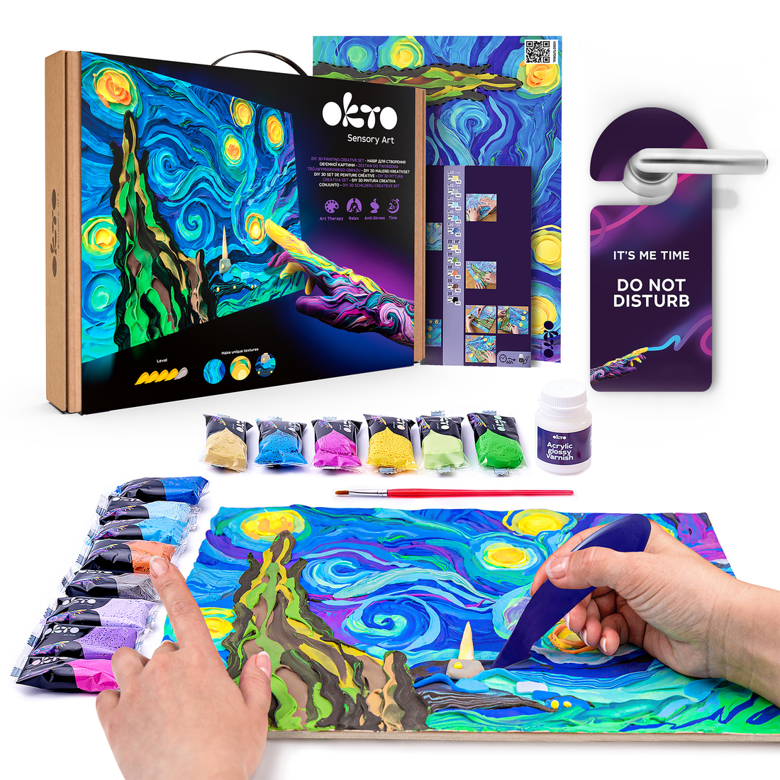 DIY 3D SET DE PEINTURE CRÉATIVE - LA NUIT ÉTOILÉE - Pierre Belvédère