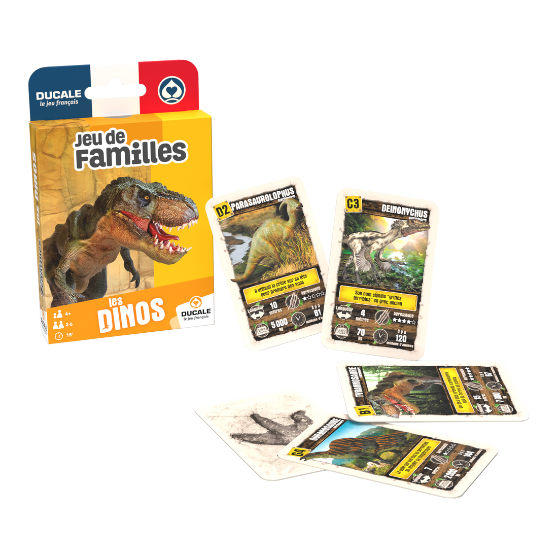 JEU DE FAMILLE - DINOSAURES - ECOPACK CARTAMUNDI