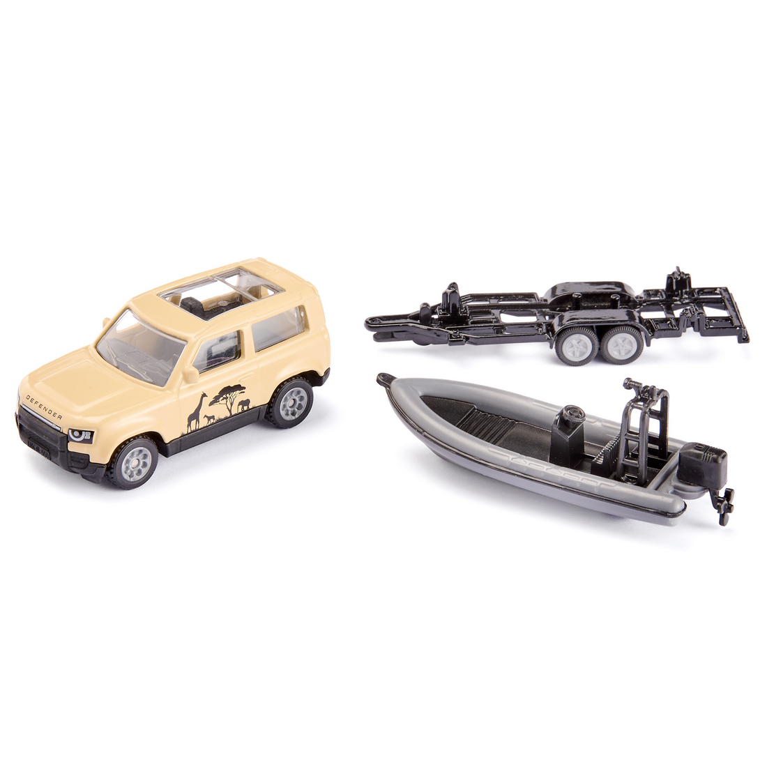 LAND ROVER DEFENDER "SAFARI" AVEC BATEAU (1:55)