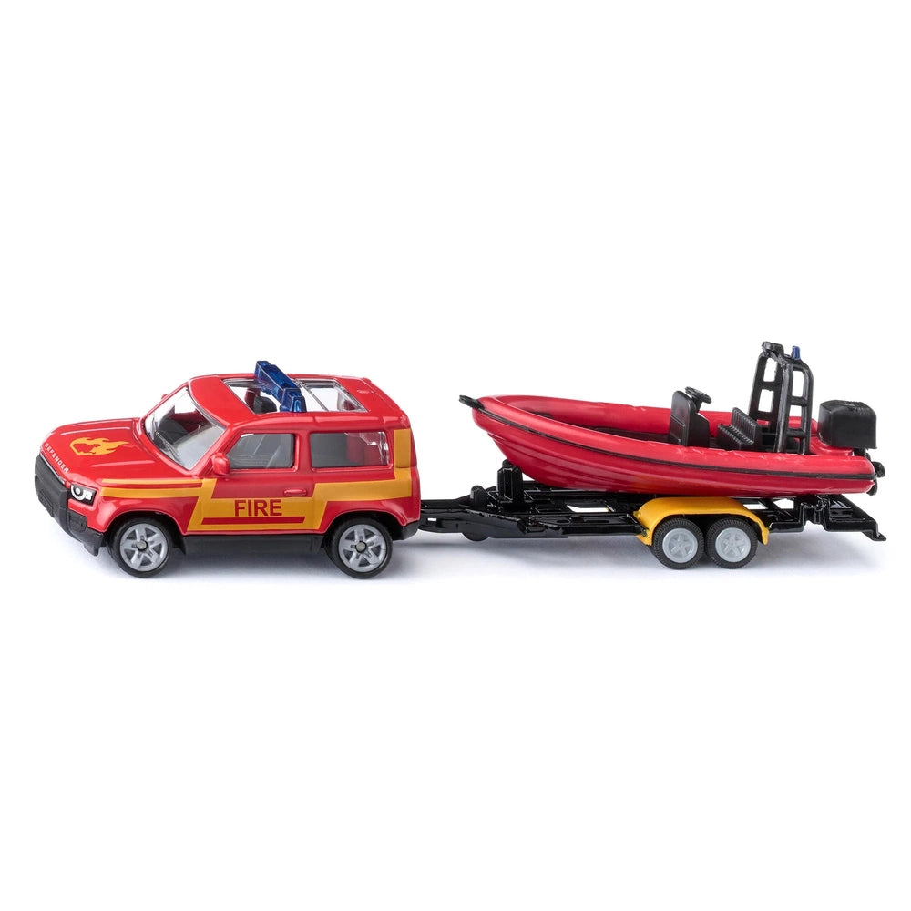 LAND ROVER DEFENDER AVEC BATEAU SIKU