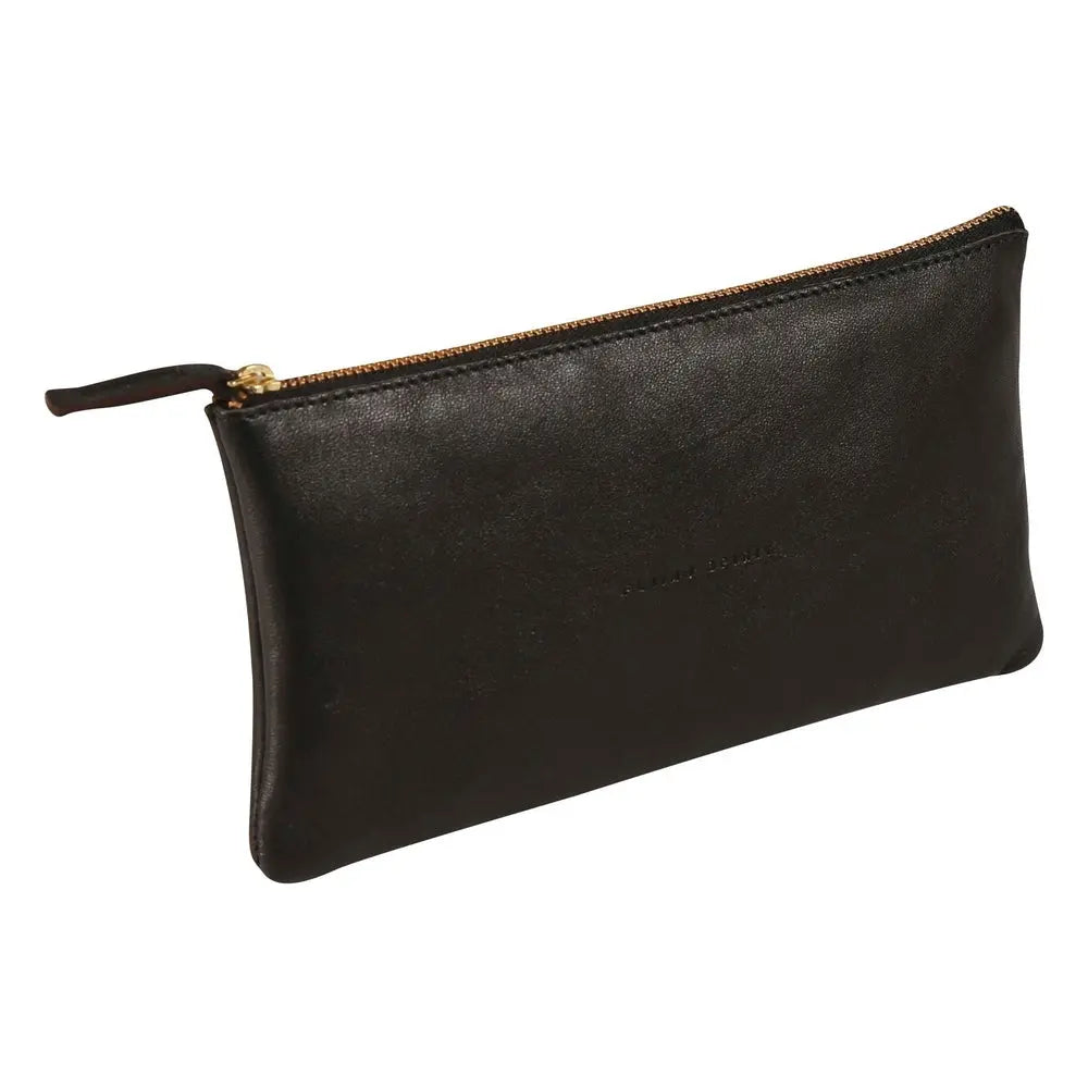 Flying spirit: trousse à crayons plate - cuir lisse -noir  (22x11cm) CLAIREFONTAINE