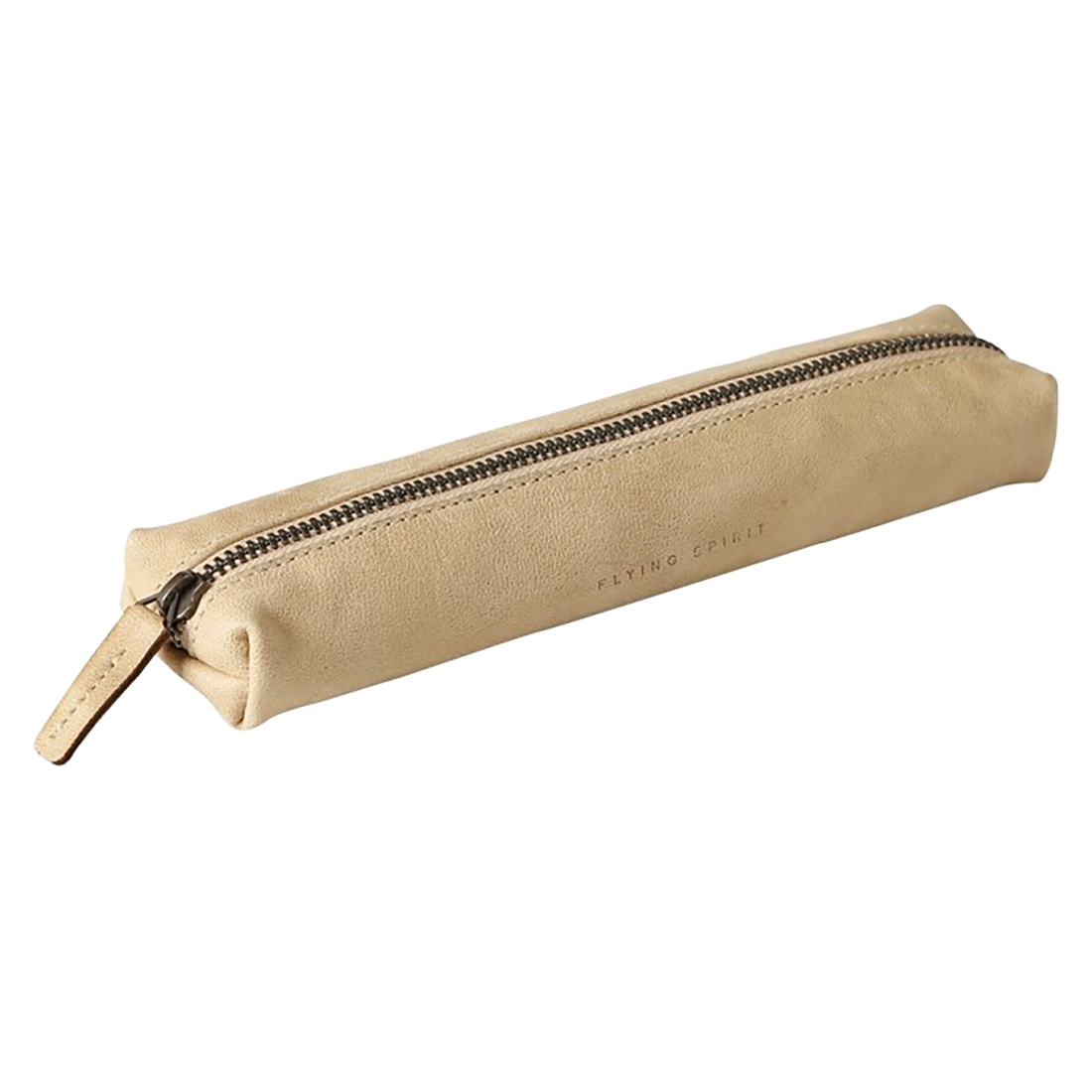 Flying spirit: trousse à crayons slim en cuir -beige  (19x4x2.5cm) CLAIREFONTAINE