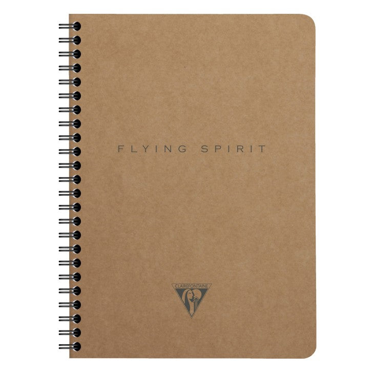 Flying Spirit:  Kraft Cahier à reliures spirales avec Pochette. 60F CLAIREFONTAINE